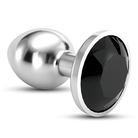CRUSHIOUS PLUG ANAL JOYA BIJOU NEGRO MEDIANO CON BOLSA ATERCIOPELADA GRATIS