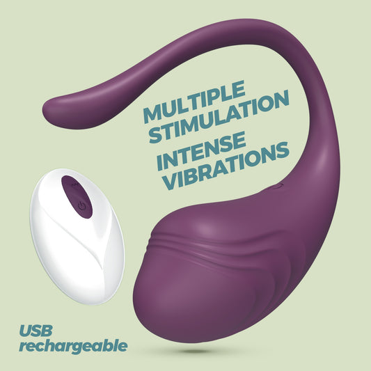 CRUSHIOUS HUEVO VIBRADOR RECARGABLE CON MANDO A DISTANCIA TAMAGO MORADO