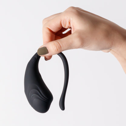 CRUSHIOUS HUEVO VIBRADOR RECARGABLE CON MANDO A DISTANCIA TAMAGO NEGRO