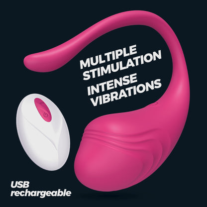 CRUSHIOUS HUEVO VIBRADOR RECARGABLE CON MANDO A DISTANCIA TAMAGO ROSA