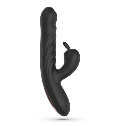 CRUSHIOUS VIBRADOR CONEJO RECARGABLE CON EMPUJE  LAPIN NEGRO