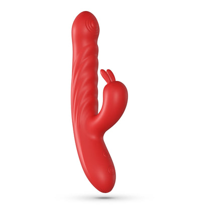 CRUSHIOUS VIBRADOR CONEJO RECARGABLE CON EMPUJE  LAPIN ROJO