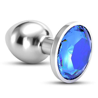 CRUSHIOUS PLUG ANAL JOYA BIJOU AZUL GRANDE CON BOLSA ATERCIOPELADA GRATIS