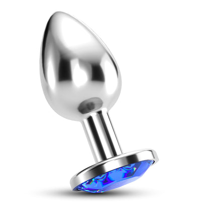 CRUSHIOUS PLUG ANAL JOYA BIJOU AZUL GRANDE CON BOLSA ATERCIOPELADA GRATIS
