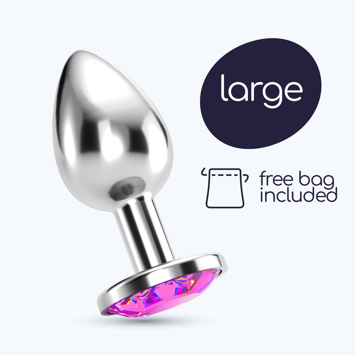 CRUSHIOUS PLUG ANAL JOYA BIJOU ROSA GRANDE CON BOLSA ATERCIOPELADA GRATIS